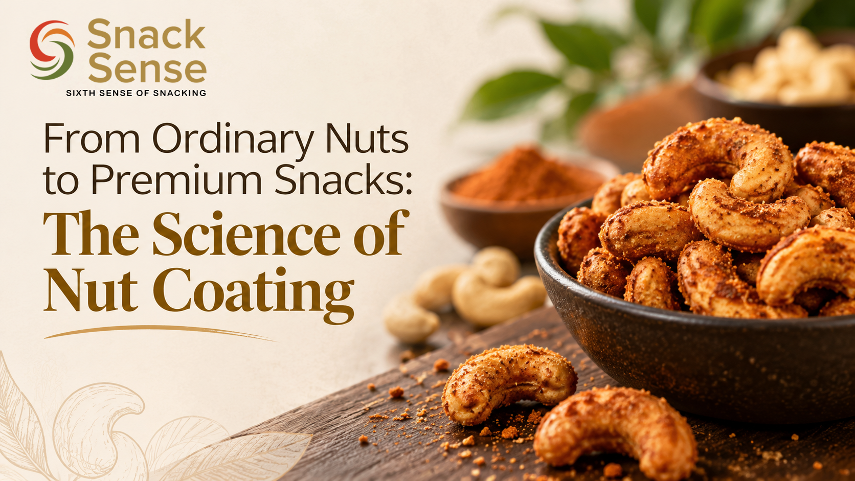 Nut coating solution for premium flavoured and seasoned snack nuts