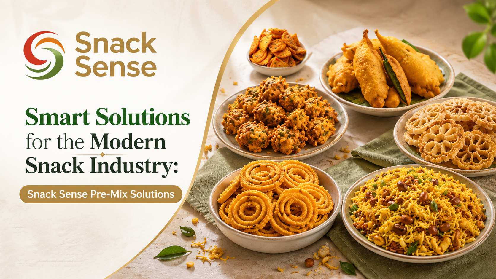 Snack Sense Pre-Mix Solutions for Murukku, Pakoda, Mixture, Bajji and Achappam Manufacturing